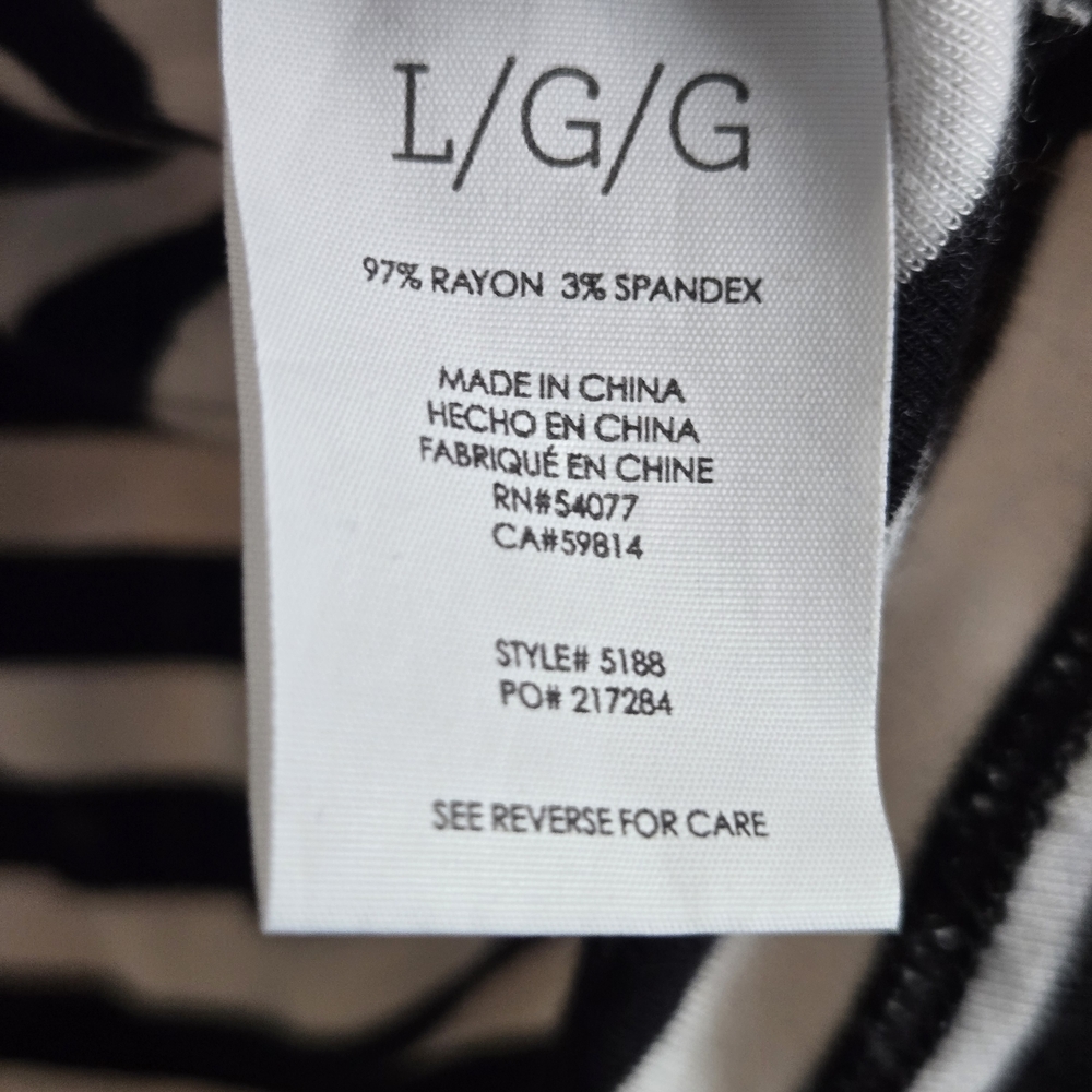 Cabi 5188 Bistro Black and White Tee 3/4 Sleeve Large - Picture 4 of 4